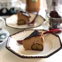 エスプレッソ香る渋皮煮入りバスクチーズケーキ☕️